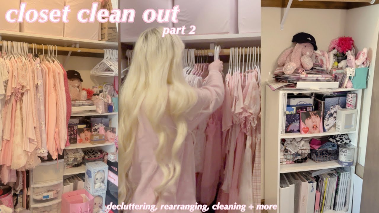closet clean out 2025!! 🎀 purging, decluttering, and organizing my ...