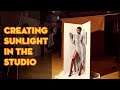 Creating the look of sunlight in the studio with only 1 light