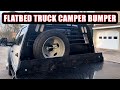 Truck Camper Flatbed Custom Bumper for the Spare Tire / Cab Chassis TC Setup