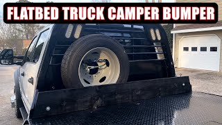 Truck Camper Flatbed Custom Bumper for the Spare Tire / Cab Chassis TC Setup