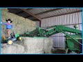 Can we climb this wall of hay on the farm using tractors | Tractors for kids