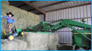 Can we climb this wall of hay on the farm using tractors | Tractors for kids