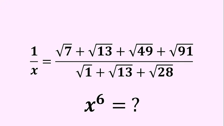An Amazing Algebra Problem | Give It a Try!