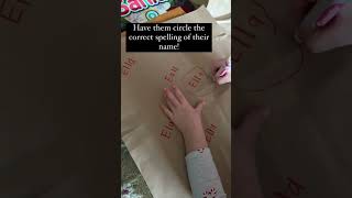 Name Finding Activity for Preschool