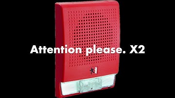 My Custom Speaker/Strobe Fire Alarm Sound (w/Voice Evac Message)
