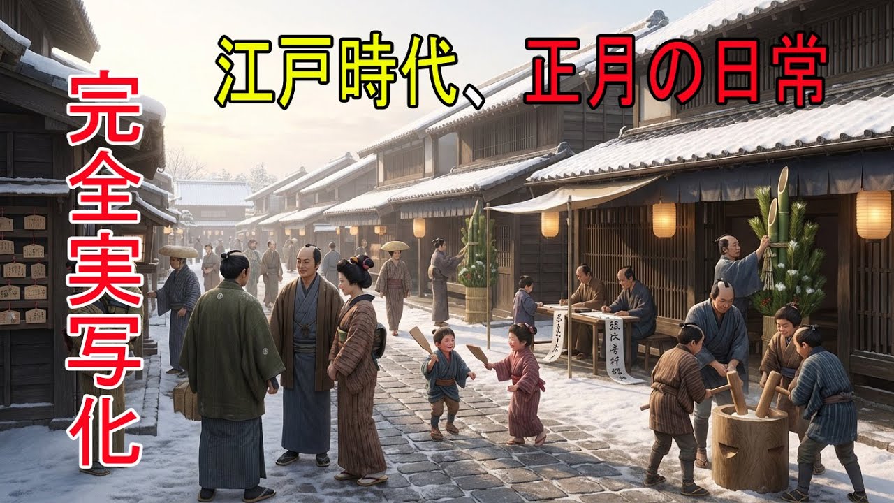 【AI完全再現】 江戸時代、正月の日常 ― AIが見た穏やかな世界