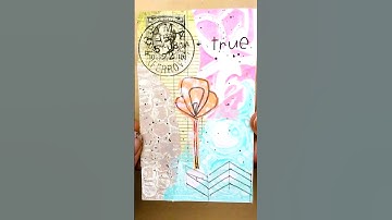 Daily art practice on index card using layers of collage papers + fodder. #shorts #mixedmedia