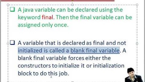 Lecture 17 final keyword in Java Hindi