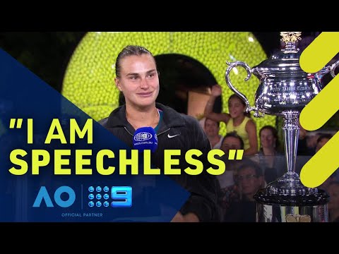 Sabalenka overcome with emotion in live TV interview: Australian Open 2023 | Wide World of Sports