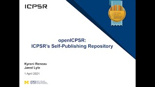 openICPSR: ICPSR's Self-Publishing Repository