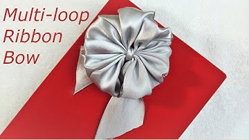 How to make a Bow - Ribbon bow - Multi-loop Bow making with fingers #Diyribbonbow