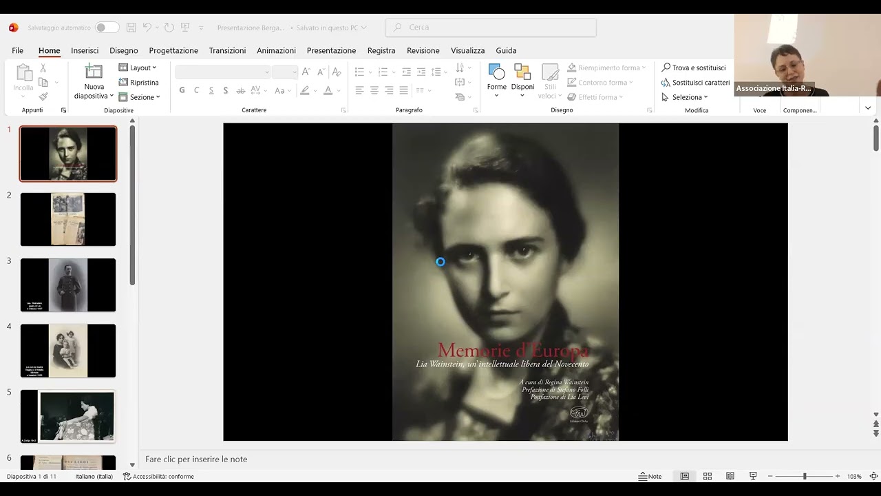 Presentazione libro "Memorie d’Europa. Lia Wainstein, un’intellettuale libera del Novecento"