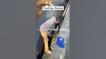 Footing Drains. #shorts #footing #seepage #construction #diy #built #foundation #help