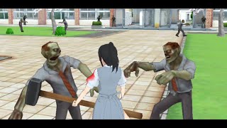 Playing zombie mode High School Simulator 2019 screenshot 4