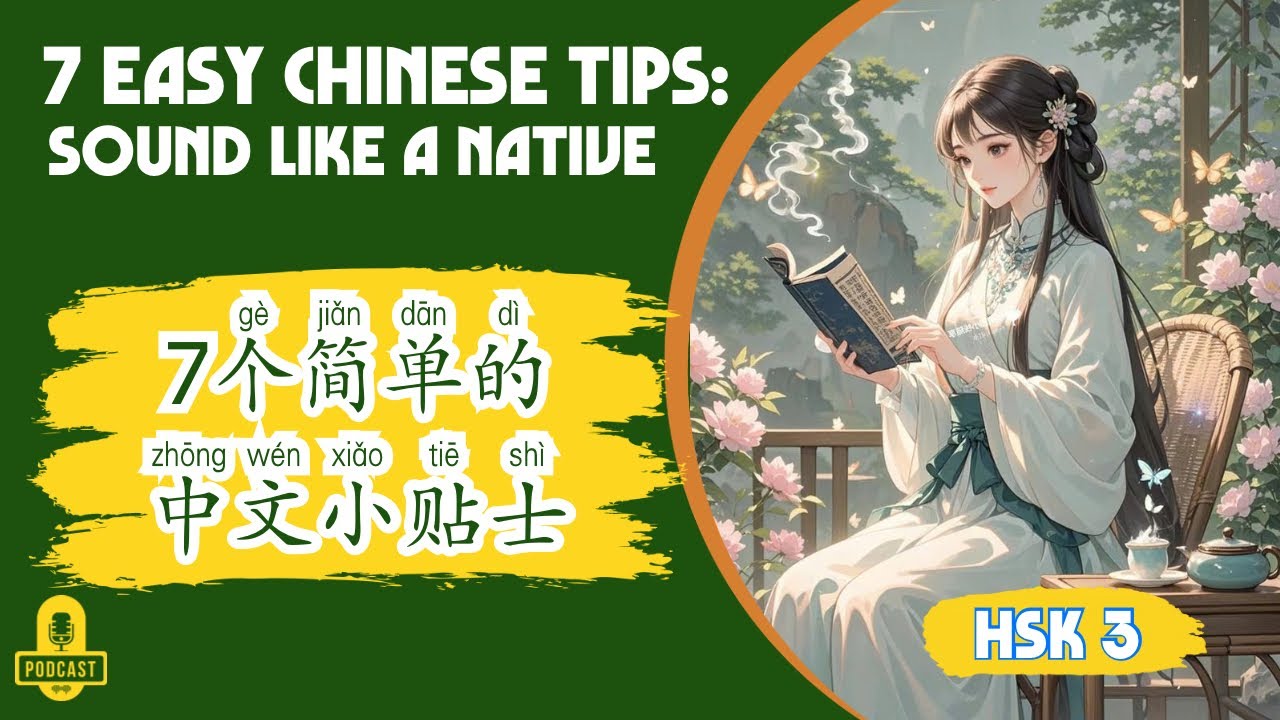 HSK 1 -2 | 7 Tips For You to Sound Like A Native Chinese Speaker | Chinese Study Tips