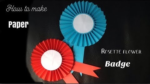 How to make paper ROSETTE FLOWER BADGE | DIY PAPER ROSETTE FLOWER BADGE |  CREATING CRAFTING