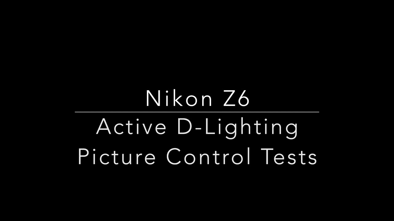 Nikon Z6 Active DLighting & Picture Control Video Test 1 YouTube