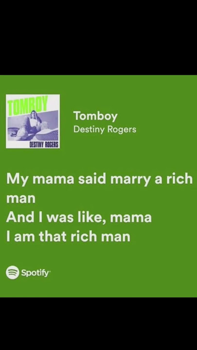 tomboy by destiny rogers #music #tomboy #song #lyrics