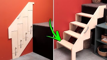 How I Made Stylish Folding Stairs for My Tiny Home!