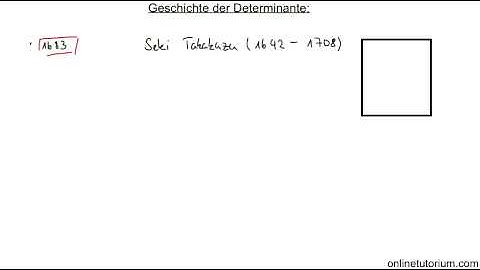 Mathematik: Geschichte der Determinante - Video Erklärung