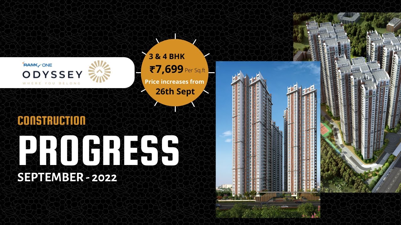 3/4 BHK  Luxury flats for sale in Kokapet @918575314444  - Ramky One Odyssey September 2022 updates