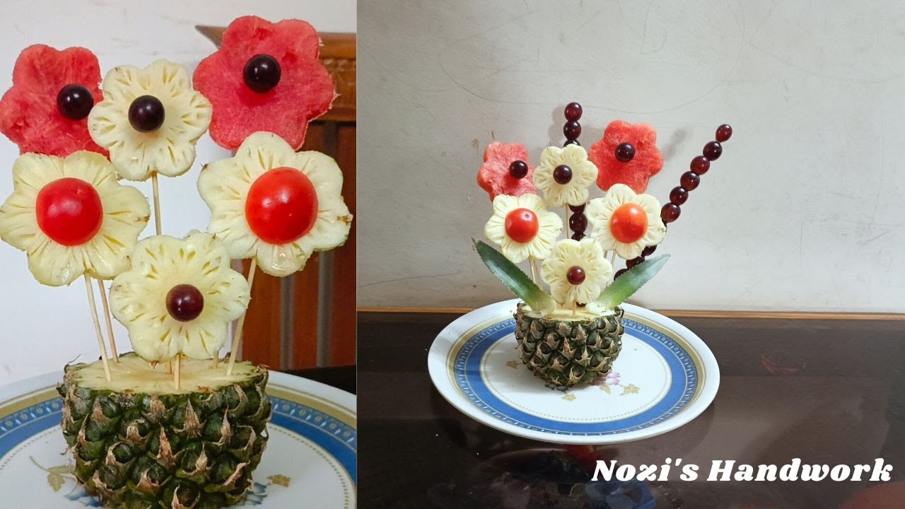 Pineapple Fruit Carving Arrangements Garnishfoodblog Fruit Carving 