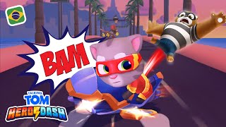 Cuidado Para Não Bater! Heróis Vs. Rakoonz Em Talking Tom Hero Dash (Novo Vídeo De Jogabilidade)