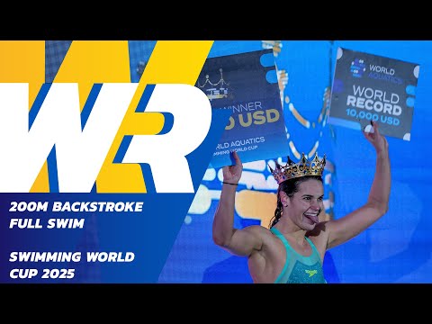 Kaylee McKeown breaks the 200m Backstroke World Record again! 💥 | Swimming World Cup 2025