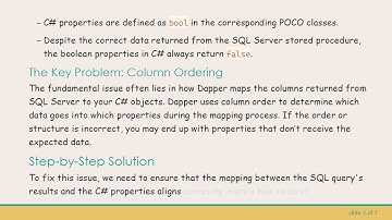 How to Fix Dapper Returning False for Bit DataTypes in SQL Server 2014