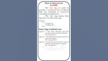 order list in html #class #javascriptcore #education #jscript #ielts #generalknowledge #innovation