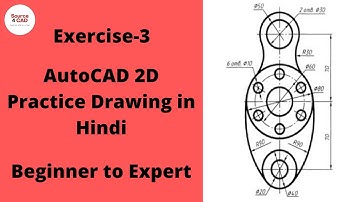 AutoCAD 2D Practice Drawing / Exercise 3 / Basic to Advance Tutorial / Source 4 CAD
