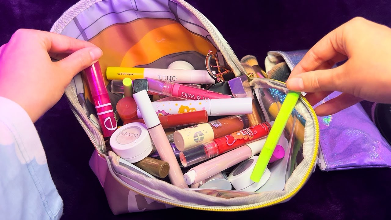 ASMR Makeup Bag Show and Tell (Whispered)
