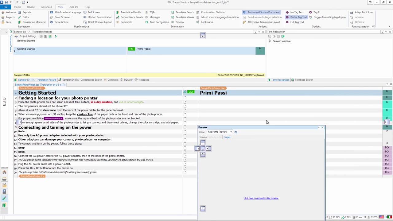 How to translate a document in SDL Trados Studio 2017 translation software  - YouTube