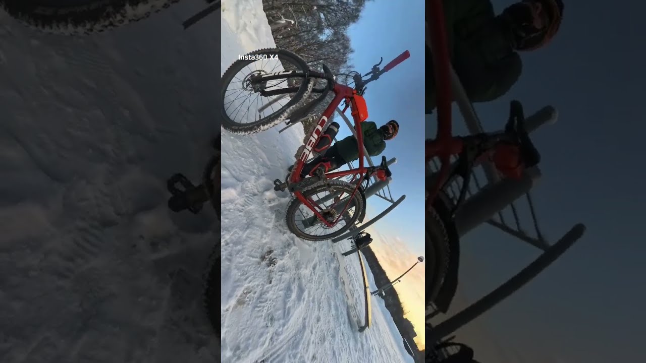 Зимой 2026 на велосипеде, Schwalbe ICE SPIKER PRO и Cube Reaction C:62 Pro | Катание по снегу и льду