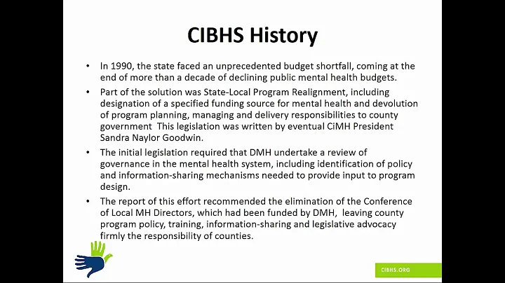 CIBHS: Our History and Mission, Who We Are and Wha...