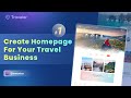 How to create a homepage for your travel business  demo 1 best elementor tutorial