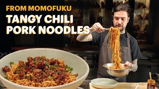 Momofuku Chef Makes Tangy Chili Pork Noodles