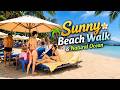 Beach Walk 4K 60FPS | Sunny Beach Paradise Walk & Natural Ocean Sounds