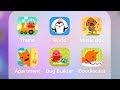 Sago Mini Trains,Vacation,Music Box,Apartment,Bug Builder,Doodlecast