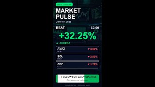Crypto Market Pulse — Jun 19: BEAT +32.25% · AVAX -3.92% · SOL -2.03%