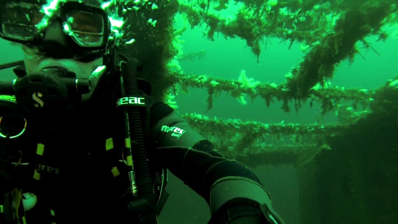 Duik op de Ms. Seattle, Kristiansand, Noorwegen, 19-08-2014 (korte versie)