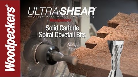 Ultra-Shear Solid Carbide Spiral Dovetail Bits | Woodpeckers Tools