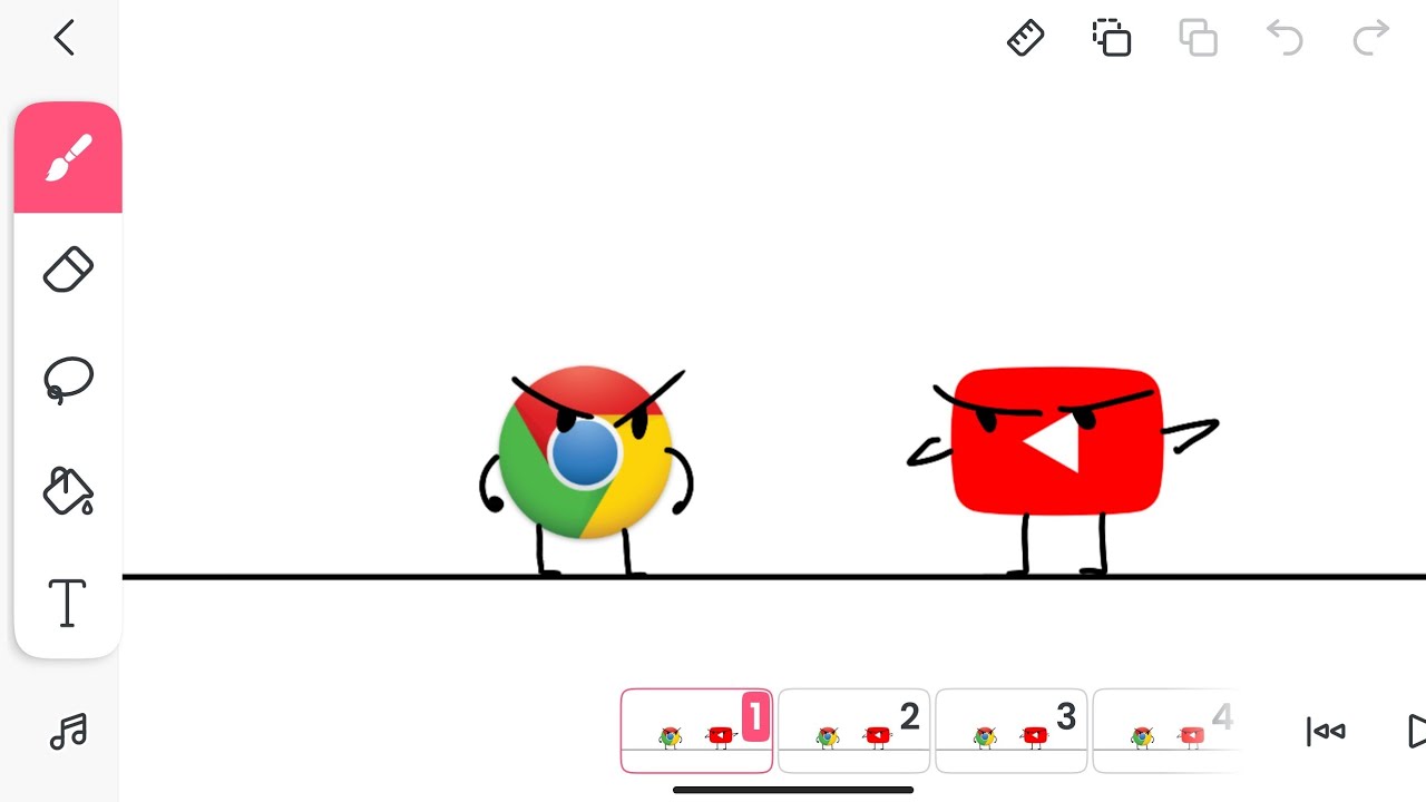 Como fazer lutar Chrome Vs YouTube - Flipaclip 