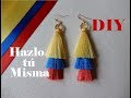 DIY ARETES TRI COLOR DE FLECOS | Paso a Paso