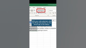 Wrap Text in #excel