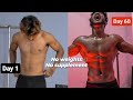 My 2 months insane home workout body transformation 