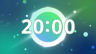 20 Minute Timer — Glowing Green Blue Circle + Soft Bell | Ethereal, Abstract, Cosmic Glow, No Music screenshot 2