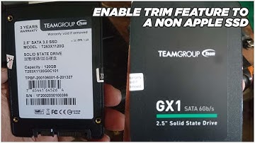 How To Enable Trim Support For Third-Party SSD (solid state drive) on macOS