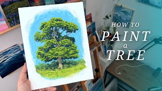 How To Paint A Tree | Acrylic Painting Tutorial (Beginner)