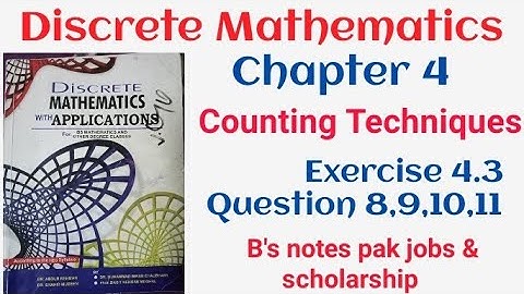 Discrete mathematics by Dr.Abdur Rehman| chapter4 counting technique exercise 4.3 question 8,9,10,11